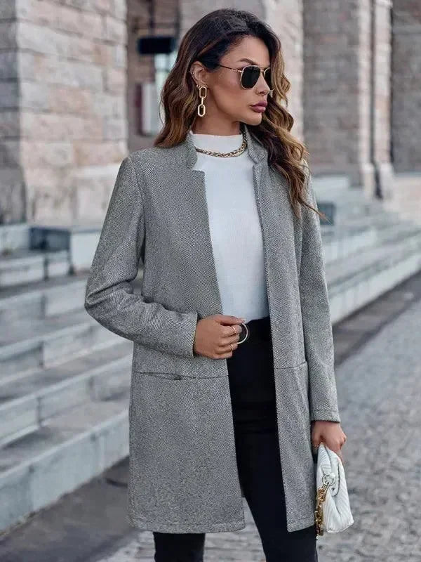 Women's Long Trench Coat Slim Fit Elegant Style