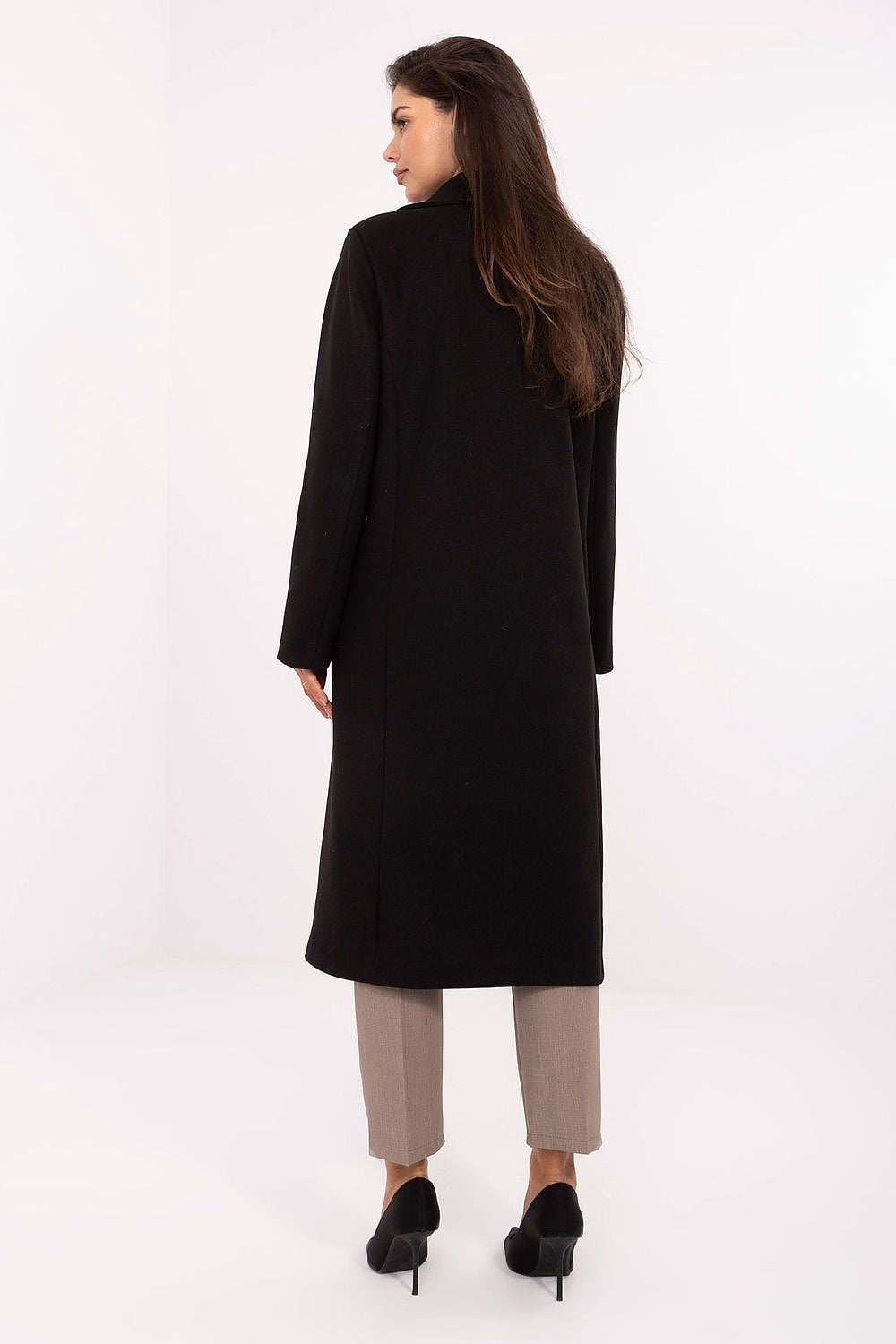 Women's Minimalist Long Overcoat — Beige