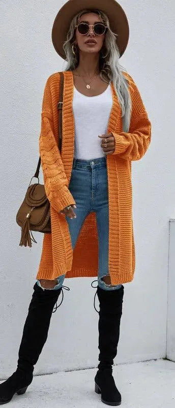 Women’s Open Knit Longline Cardigan Sweater – Lightweight