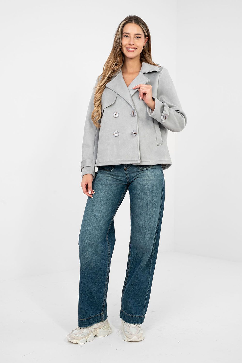 Women's Pea Coat Double Breasted Casual Style