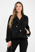 Women's Pea Coat Double Breasted Casual Style
