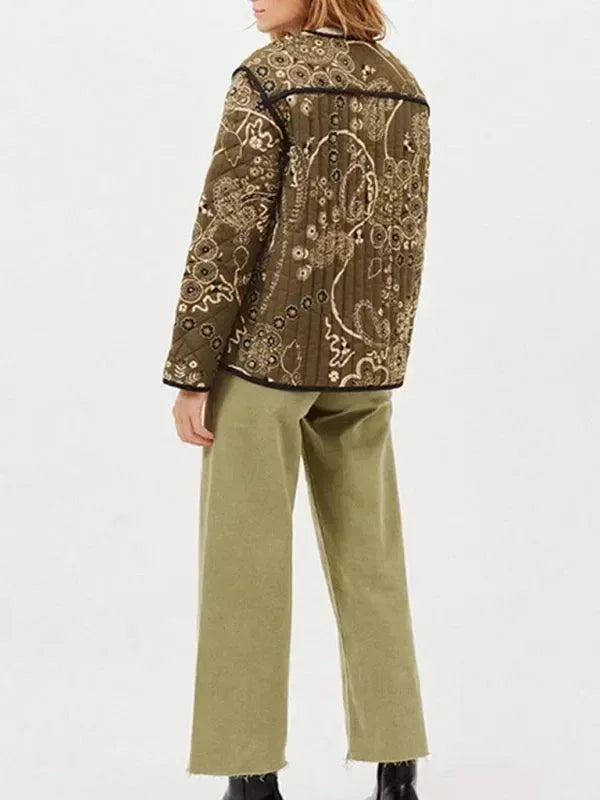 Women's Quilted Coat Slim Fit Patchwork Style