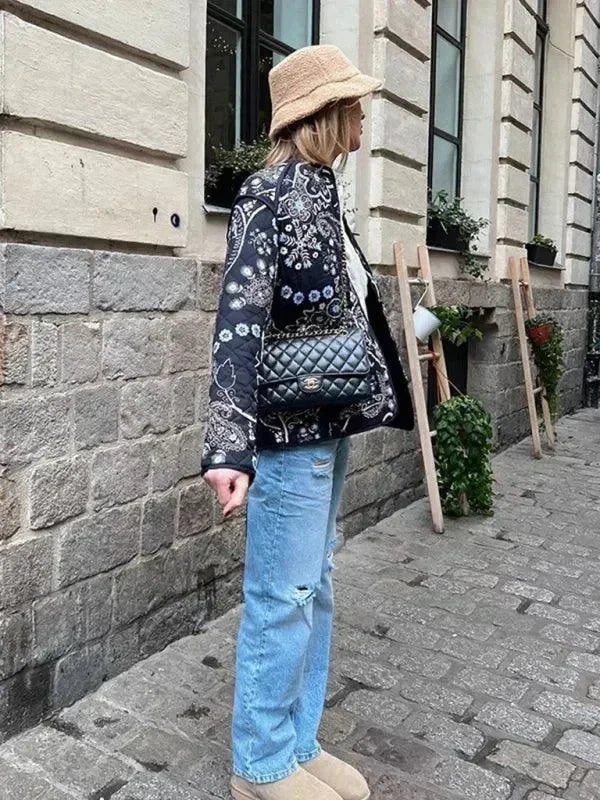 Women's Quilted Coat Slim Fit Patchwork Style