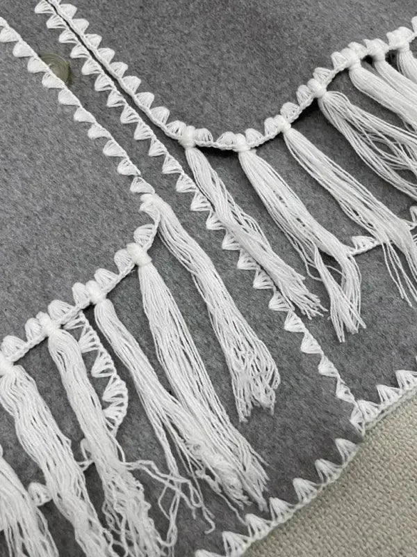 Women's Shawl Coat Button Closure Warm Style