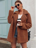 Women's Shearling Coat Oversized Lightweight Style