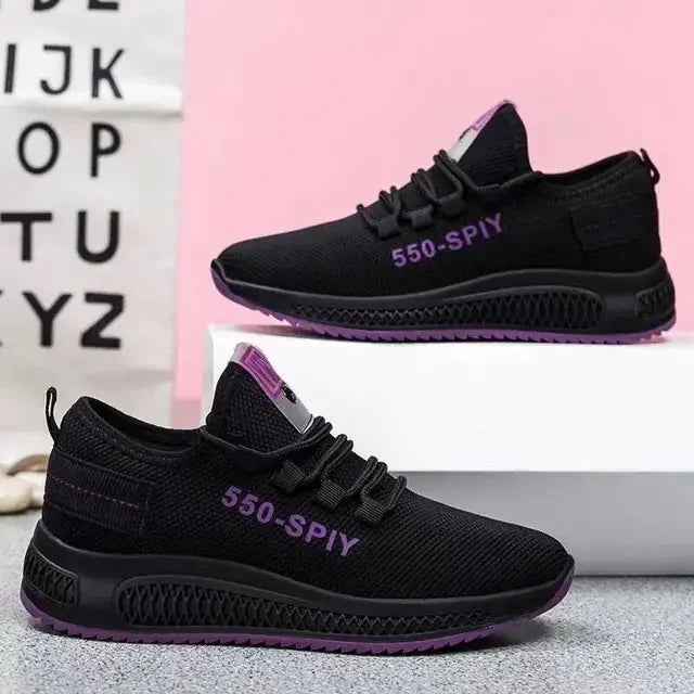 Women's Sneakers - Low-Top Women Flat Sneakers - Lace-Up Spring-Autumn Shoes