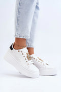 Women's Sneakers - Low-Top Women Platform Sneakers Shoes - Lace-Up All-Season Shoes-Sneakers-LeStyleParfait