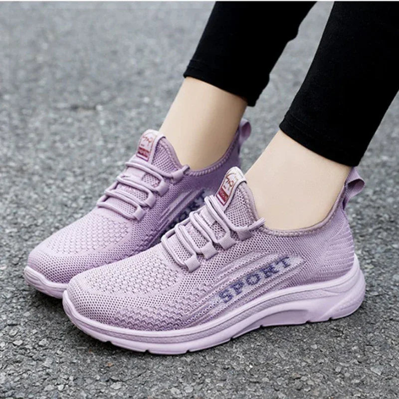 Women's Sneakers - Low-Top Women Platform Wedge Sneakers - Lace-Up Spring-Autumn Shoes-Sneakers-LeStyleParfait
