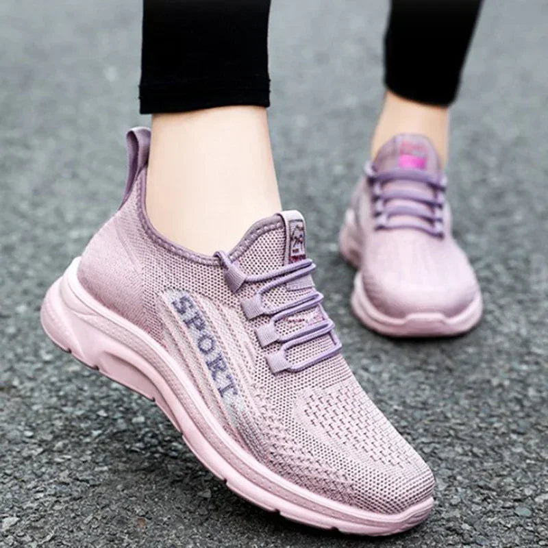 Women's Sneakers - Low-Top Women Platform Wedge Sneakers - Lace-Up Spring-Autumn Shoes-Sneakers-LeStyleParfait