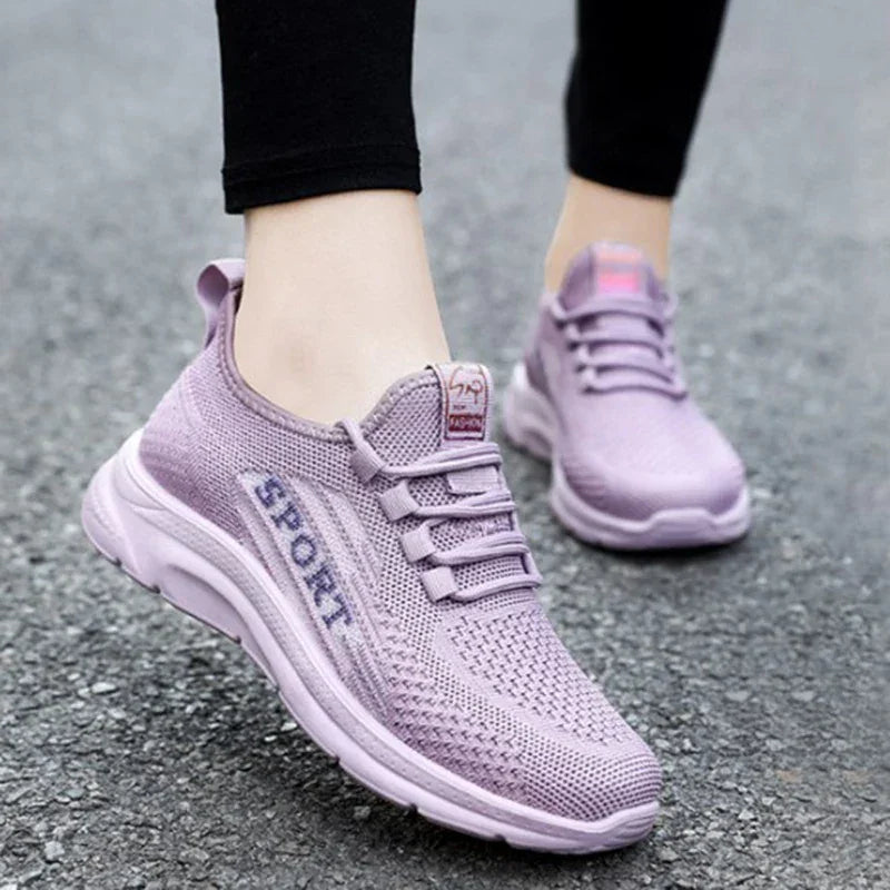Women's Sneakers - Low-Top Women Platform Wedge Sneakers - Lace-Up Spring-Autumn Shoes-Sneakers-LeStyleParfait
