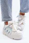 Women's Sneakers - Women Platform Sneakers Shoes - Lace-Up Spring Sneakers
