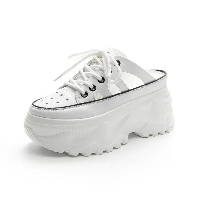 Women's Sneakers - Women Platform Wedge Sneakers- Lace-Up Slip-On All-Season Shoes