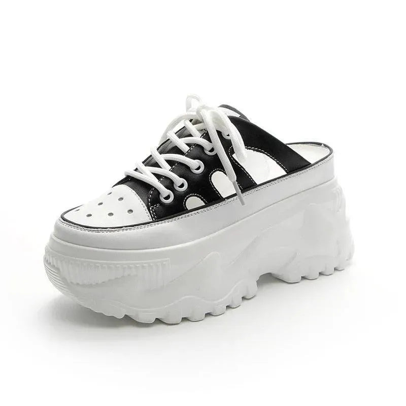 Women's Sneakers - Women Platform Wedge Sneakers- Lace-Up Slip-On All-Season Shoes