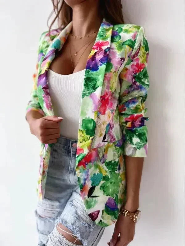 Women's Sport Coat Slim Fit Printed Style