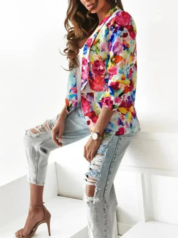 Women's Sport Coat Slim Fit Printed Style