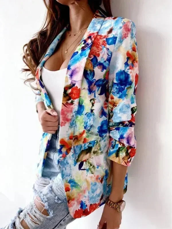 Women's Sport Coat Slim Fit Printed Style