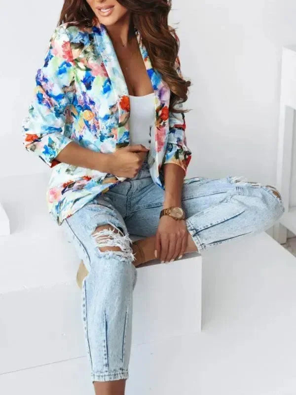 Women's Sport Coat Slim Fit Printed Style