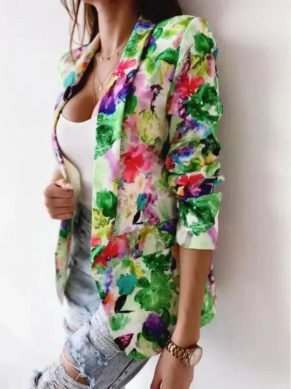 Women's Sport Coat Slim Fit Printed Style