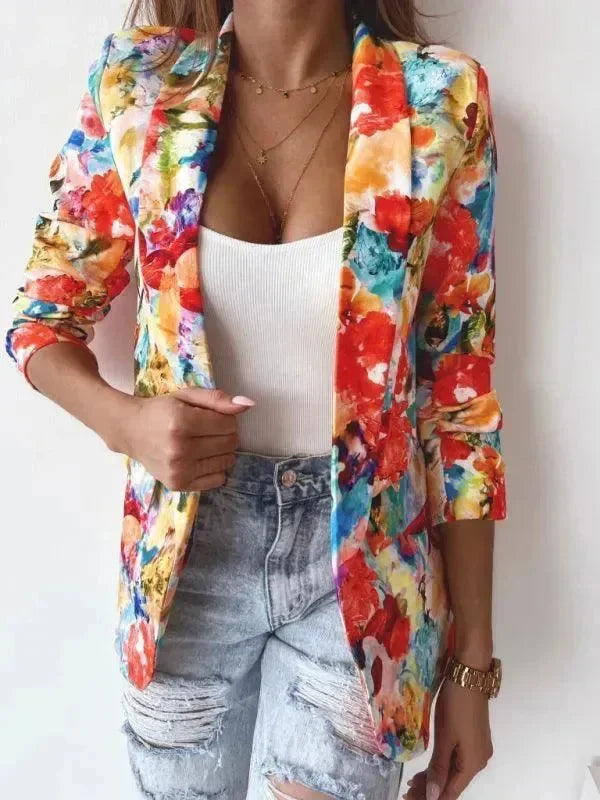 Women's Sport Coat Slim Fit Printed Style