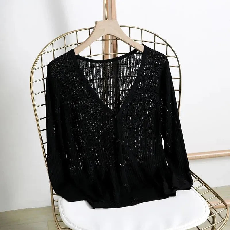 Women’s Summer V-Neck Cardigan Sweater