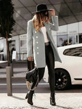 Women's Wool Pea Coat Slim Fit Elegant Style