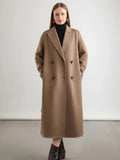 Women's Wool Wrap Coat Long Belted Fit