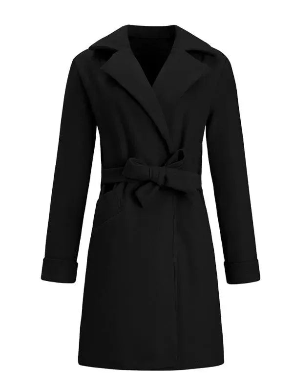 Women's Wrap Coat Oversized Belted Elegant Style
