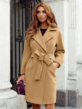 Women's Wrap Coat Oversized Belted Elegant Style
