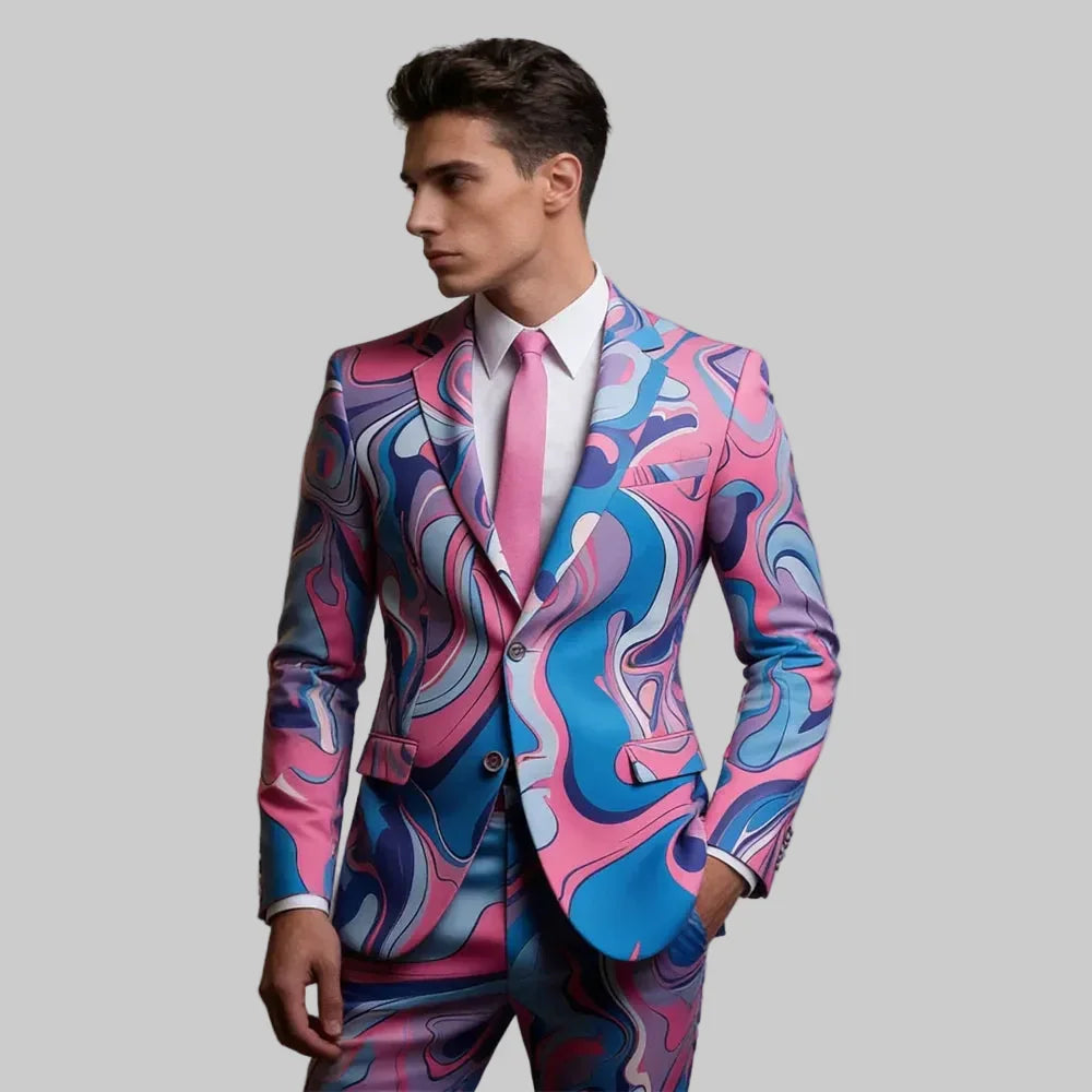 Men's Slim Fit Two Piece Formal Suit – Single Breasted fashion image