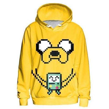 Adventure Time Hoodie 3D Hoodie UNISEX Yellow - Hoodie - LeStyleParfait Kenya
