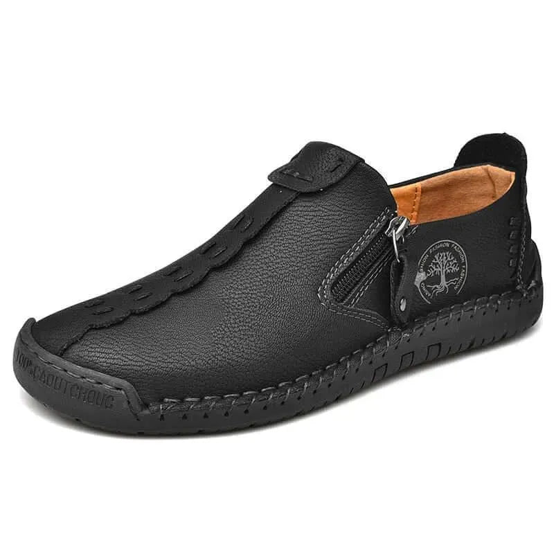 Alcot Zip-Up Casual Leather Shoes - Casual Shoes - LeStyleParfait