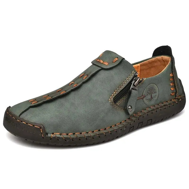 Alcot Zip-Up Casual Leather Shoes - Casual Shoes - LeStyleParfait