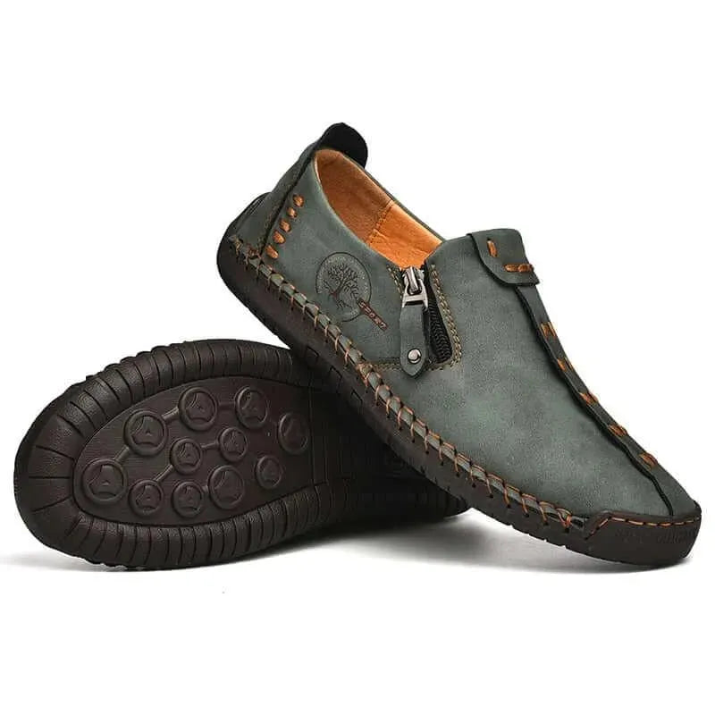 Alcot Zip-Up Casual Leather Shoes - Casual Shoes - LeStyleParfait