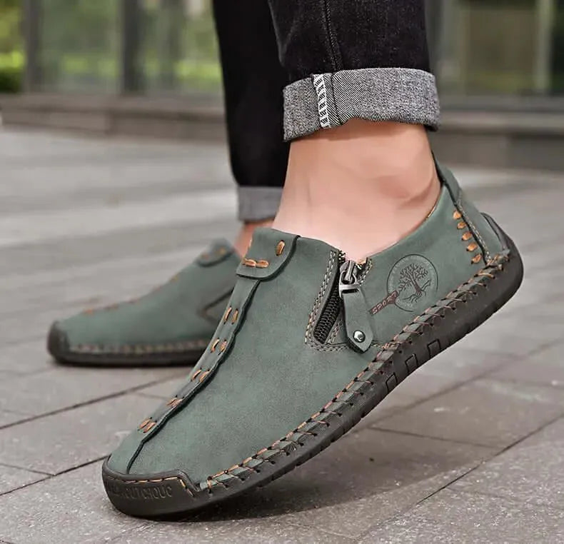 Alcot Zip-Up Casual Leather Shoes - Casual Shoes - LeStyleParfait