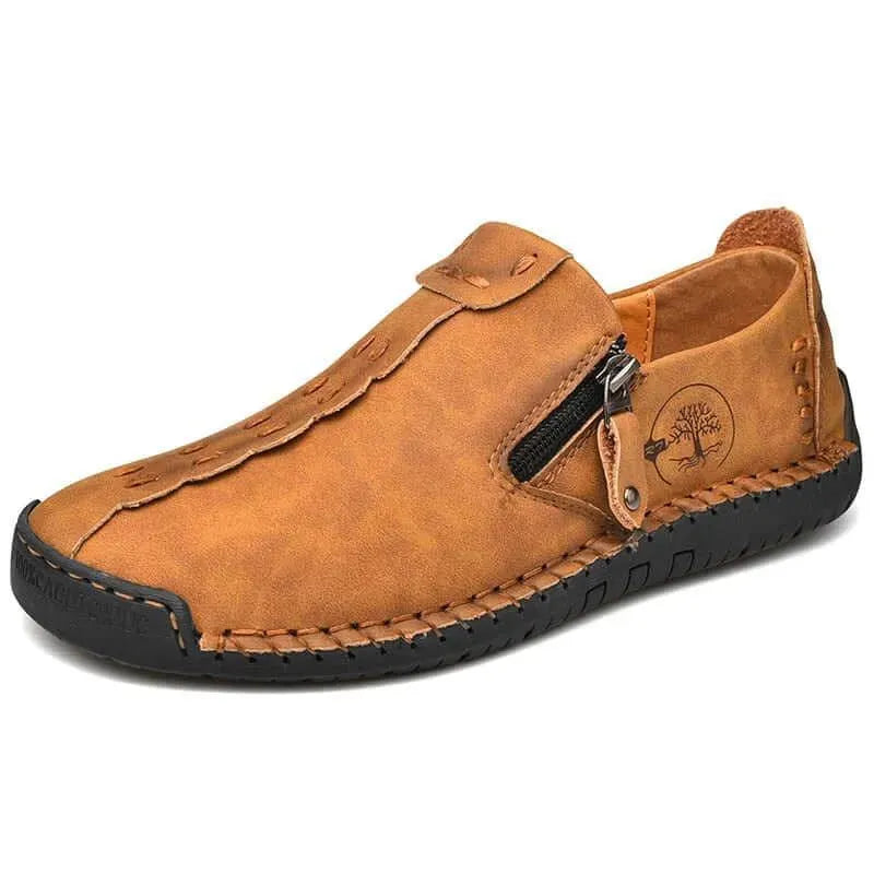Alcot Zip-Up Casual Leather Shoes - Casual Shoes - LeStyleParfait