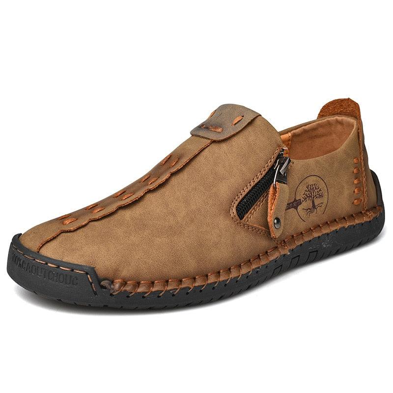 ''Alcot'' - Zip-Up Casual Leather Shoes - Shoes - LeStyleParfait Kenya