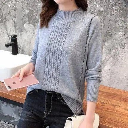 Aligned Women Turtleneck Sweater - Pullover Sweater - LeStyleParfait