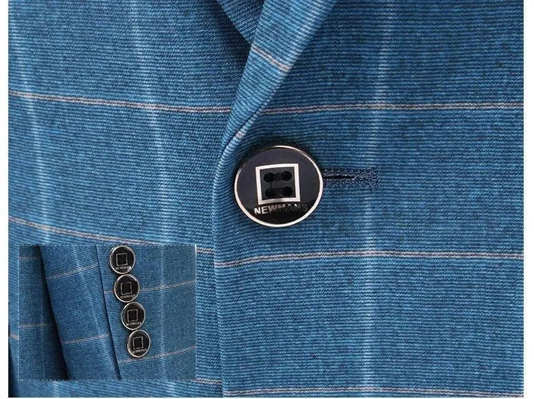 Angelo Checked Three Piece Suit - Plaid Suit - LeStyleParfait