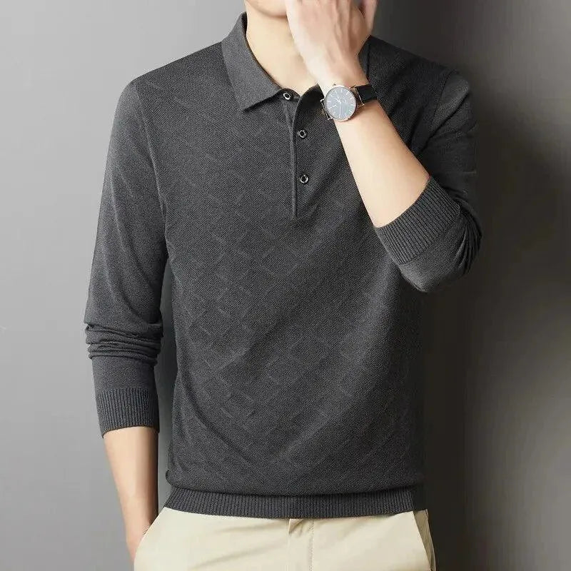 Argyle Pattern Polo Shirt for Men-Polo Shirt-LeStyleParfait