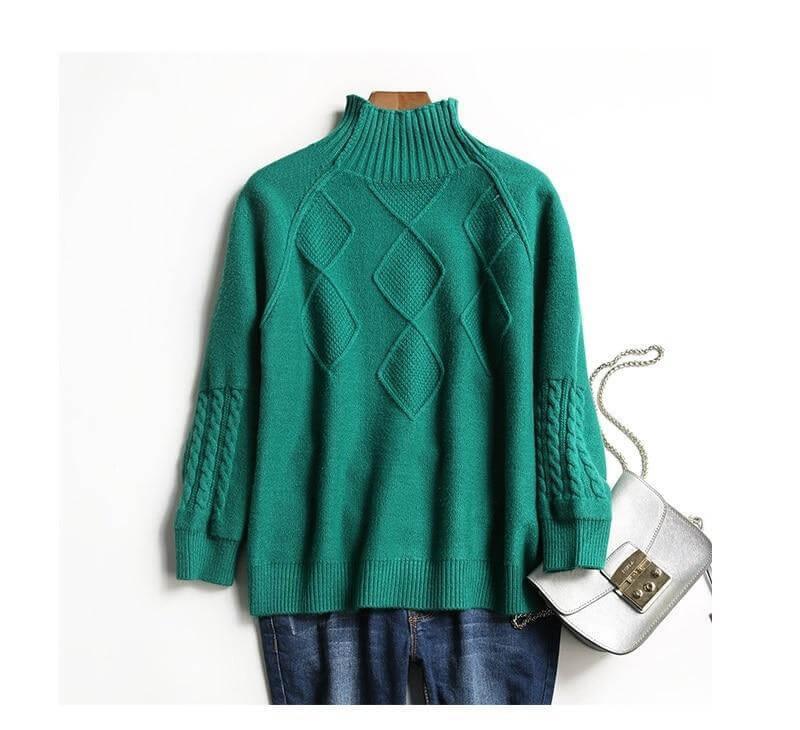 Argyle Turtleneck Sweater - Sweater - LeStyleParfait Kenya