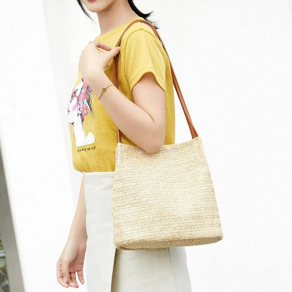 As Planned Straw Beach Bag - Shoulder Bag - LeStyleParfait