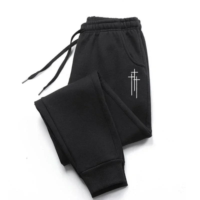 Pantalon de jogging Athleisure pour homme - Tricot doux taille mi-haute