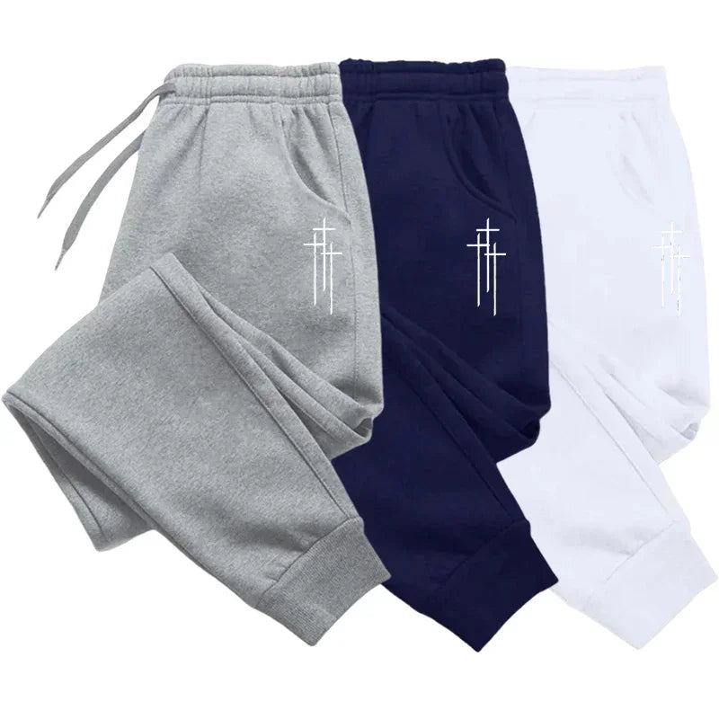 Pantalon de jogging Athleisure pour homme - Tricot doux taille mi-haute