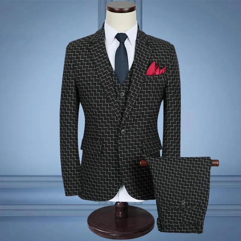 Attenborough Three Piece Slim Fit Suit - Three Piece Suit - LeStyleParfait