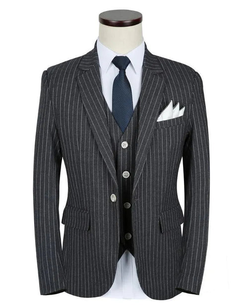 Bale Three Piece Striped Suit - Three Piece Suit - LeStyleParfait
