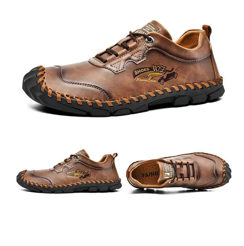 Basil Casual Leather Lace-Up Shoes - Casual Shoes - LeStyleParfait