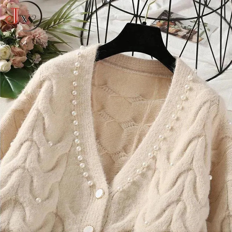 Beaded Casual Women Cardigan Sweaters - Cardigan Sweater - LeStyleParfait