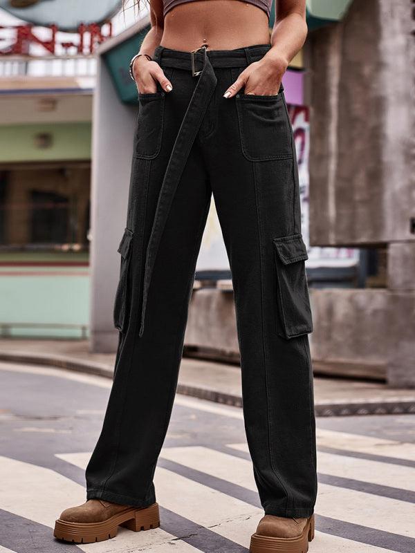 Belted Women Cargo Pants - Cargo Pants - LeStyleParfait Kenya
