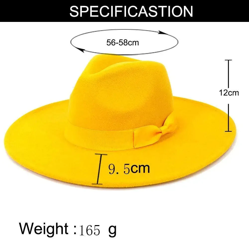 Big Wide Retro Fedora Hat - Fedora Hat - LeStyleParfait