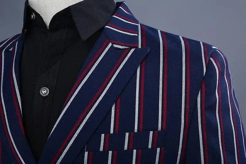 Birdman Two-Piece Striped Suit - Striped Suit - LeStyleParfait